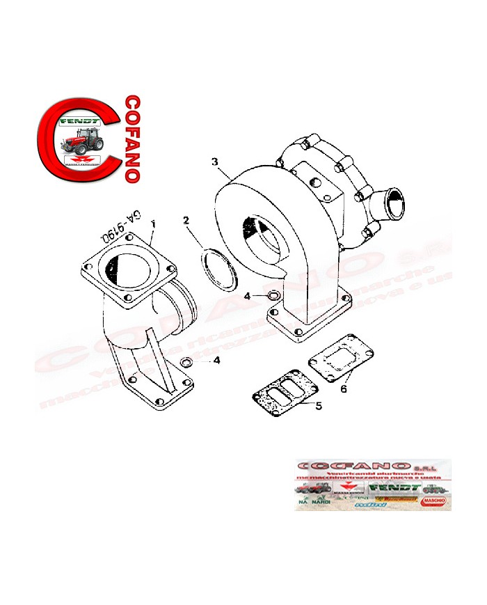 Guarnizione turbina 3144171R1 Case IH