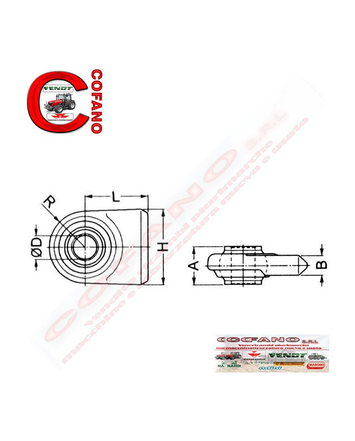 Supporto rotula snodo sferioco piatto a saldare 27.5 mm Supporto rotula snodo sferioco piatto a saldare 27.5 mm