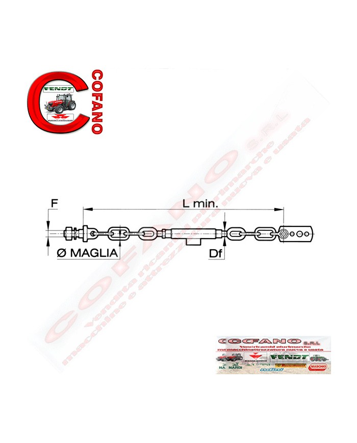 Catena imbrigliamento 2 2 maglie con piastra