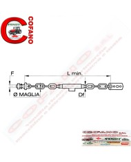 Catena imbrigliamento 2 2 maglie con piastra