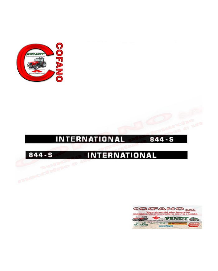 Kit decalcomania cofano 1091221R1-1091222R1 trattore Case IH 844 S