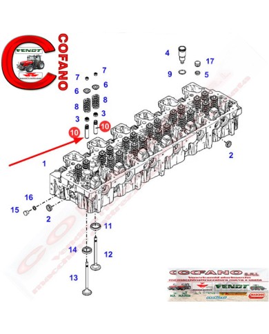 Guida valvola Agco F946201210180 Fendt