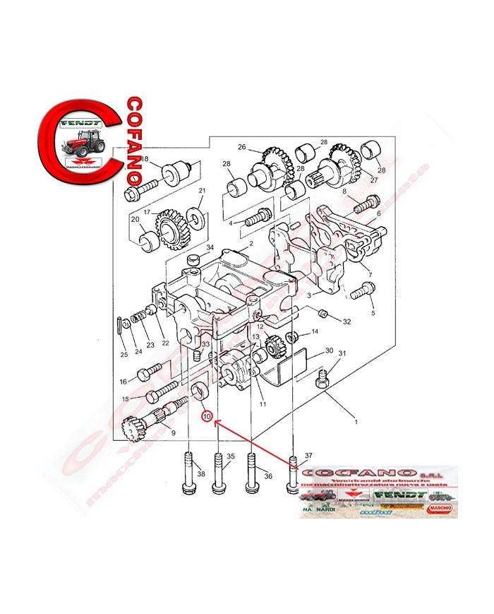 Cuscinetti a rulli massa equilibratrice 1447727M91 Agco