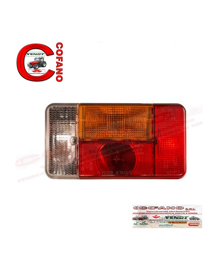 Radex 5001 - Fanale posteriore per carrello Sx 5 Luci ( pos/stop/dir/Lt/Rm