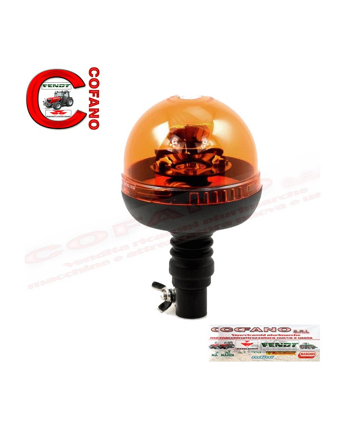 Lampeggiante alogeno con perno flessibile 12/24V