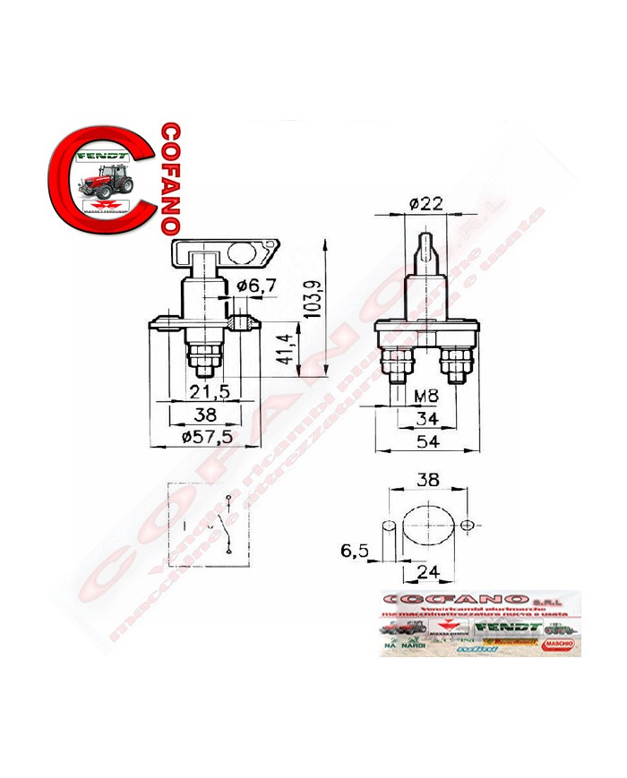 Interruttore staccabatteria 100 Ampère