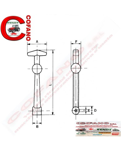 Tirante in gomma aggancia cofano 160 mm