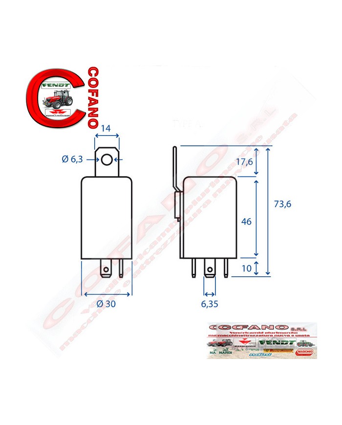Intermittenza 3 contatti cobo 12v 47w 180w max