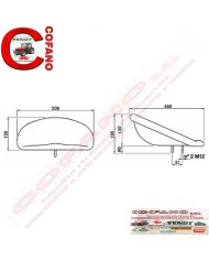 Sedile universale fisso in ecopelle 484x500x190 AMA