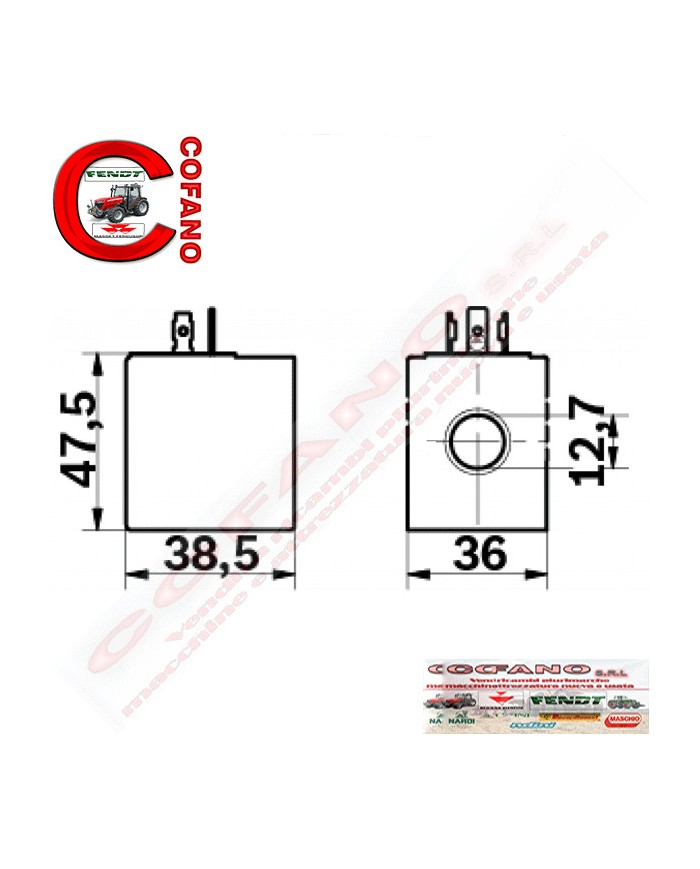 Bobina 12V per elettrovalvole Ø 12.7 mm - 83066