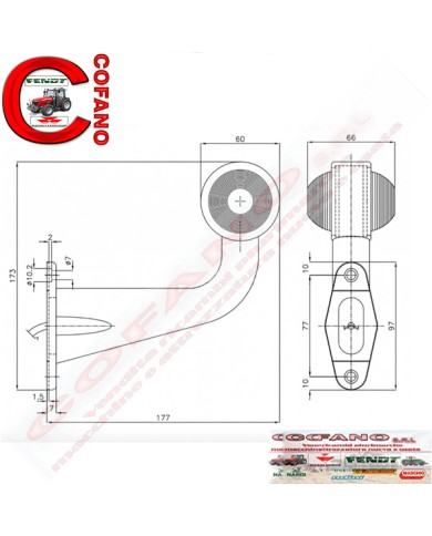 Luci di ingombro laterali a led - 36147
