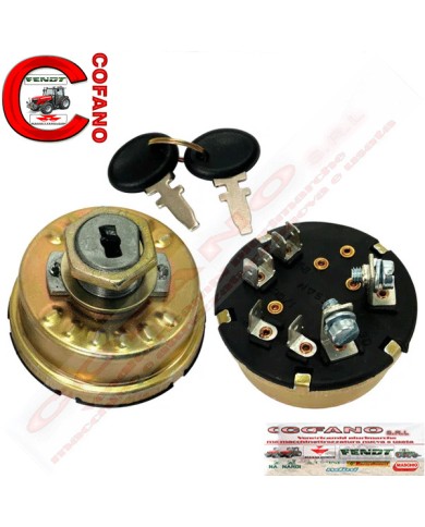 Interruttore a chiave Ø 60 mm per macchine agricole compatibile Fiat