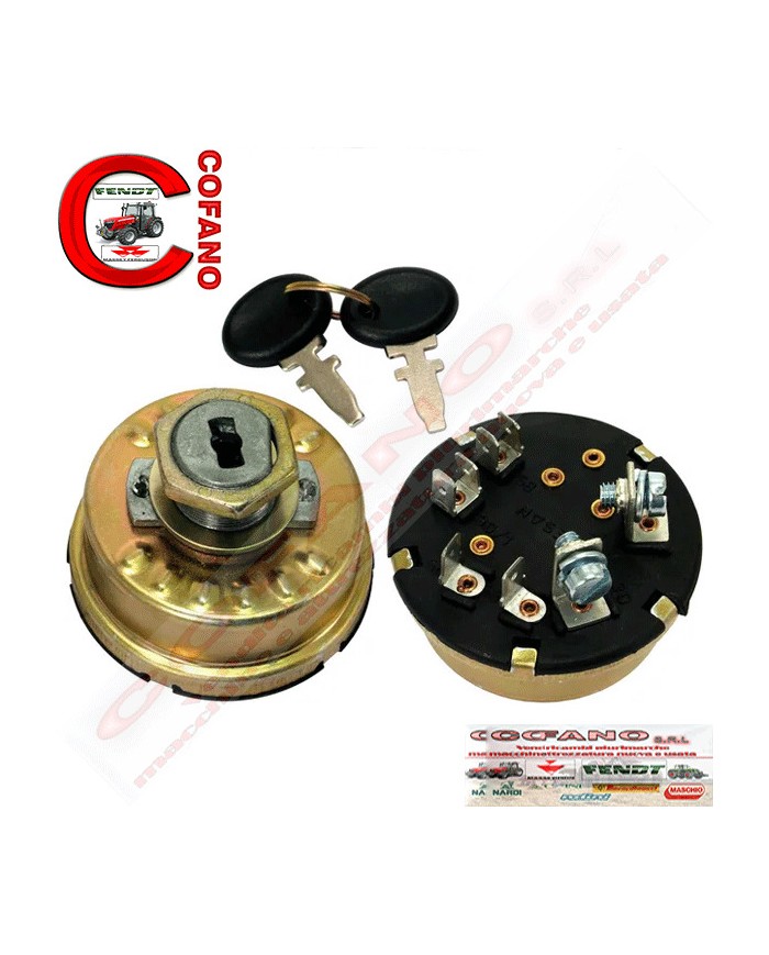 Interruttore a chiave Ø 60 mm per macchine agricole compatibile Fiat
