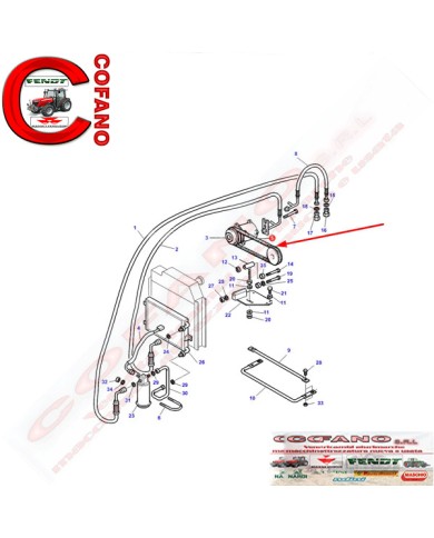 Cinghia trapezoidale 3389525M1 Agco AVX13 - 1030 mm Cinghia trapezoidale 3389525M1 Agco AVX13 - 1030 mm