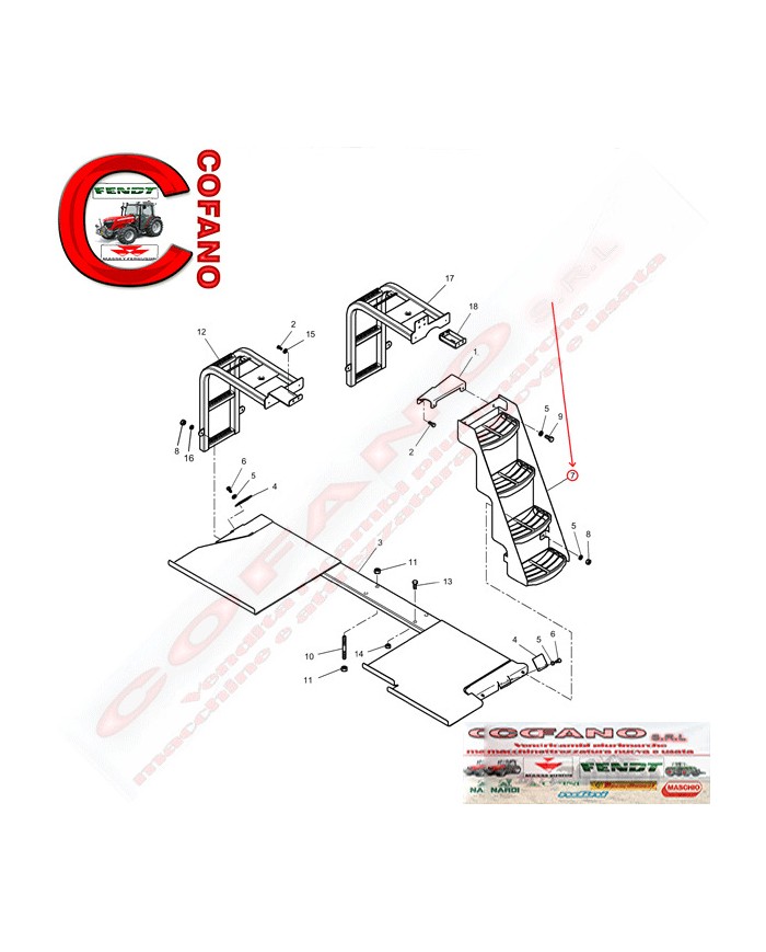 Gradini sinistra Massey Ferguson serie 8400
