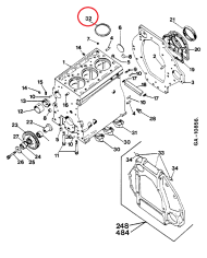Spessore per motori Case IH, 3218540R1