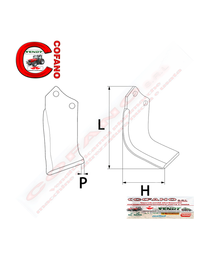Zappa Maschio ad elica modello U rotazione dx o sx
