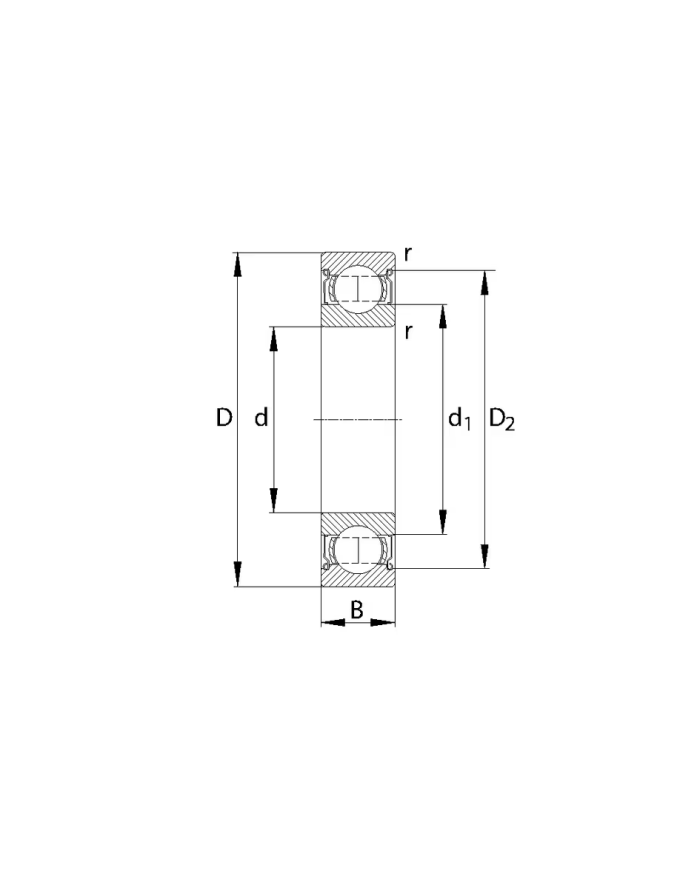 Cuscinetto a sfera a gola profonda 62062RS 30x62x16 mm SKF