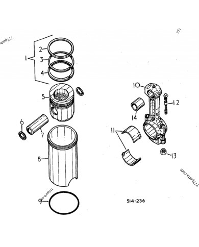 Set bronzine biella 3056781R11 (0,75 mm) trattori Case IH