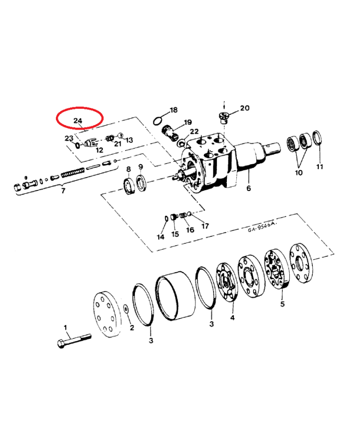 Kit riparazione valvola orbitrol 3225861R91 trattori Case IH