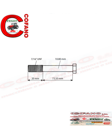 Vite biella 3055033R1 per motori e trattori Case IH