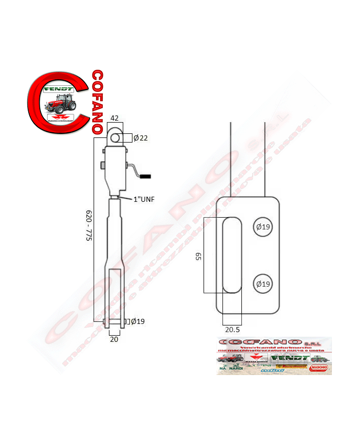 Asta sollevamento completa MF 200/300/500 Asta sollevamento completa MF 200/300/500