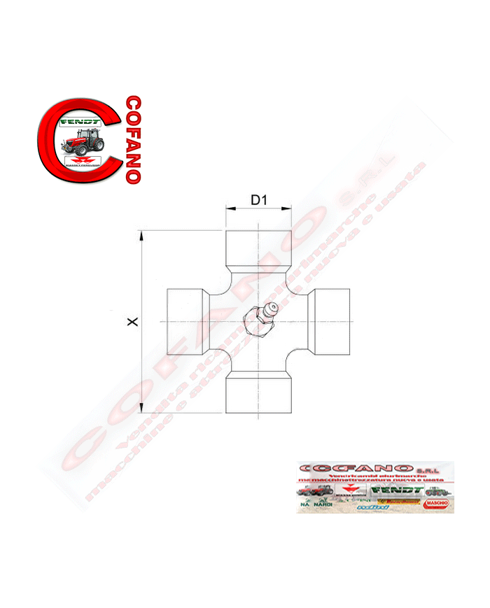 Crociera ingrassatore centrale 41x118 mm