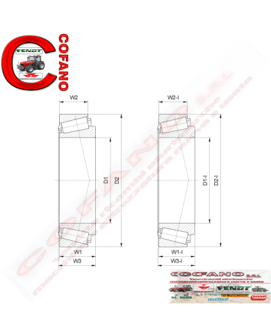 Cuscinetto a rulli conici 30207 Diametro 35 - 72 mm Cuscinetto a rulli conici 30207 Diametro 35 - 72 mm