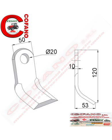 Coltello lama battente Maschio M03400406R