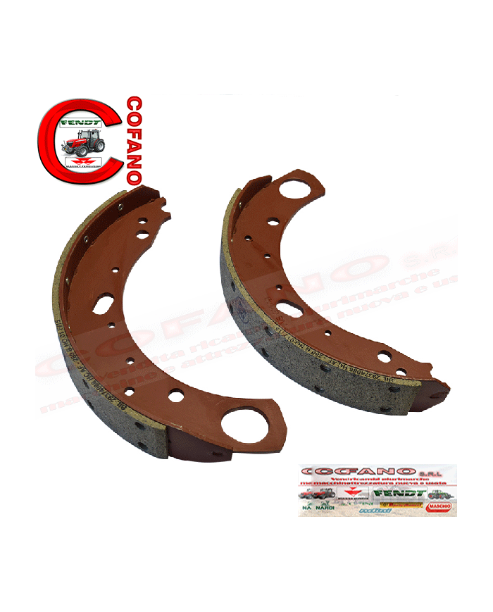 Kit ganasce freno Massey Ferguson 100 200 compatibile New Holland ( 2pz )