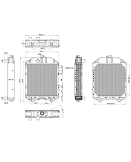 Radiatore Massey Feruson Landini H. 660 mm L. 470 mm