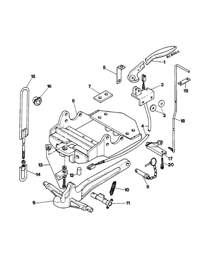 Cavo chiusura gancio di traino 3221479R2 Case IH