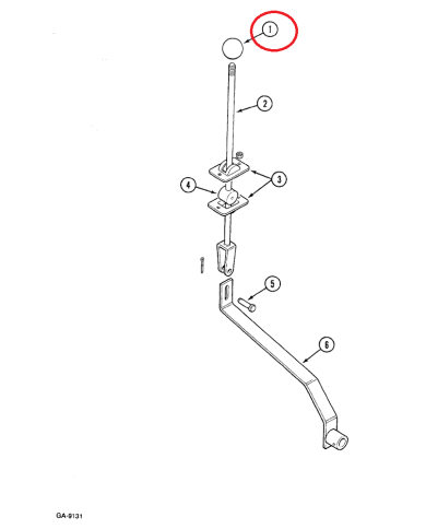 Pomello leva cambio e pto 711490R1 Case IH serie 44