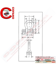 Grillo di ancoraggio con perno a vite G209 - Carico: 3/4T - Dimensioni: 7.94 mm Grillo di ancoraggio con perno a vite G209 - Carico: 3/4T - Dimensioni: 7.94 mm