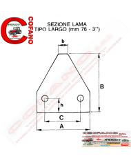 Lama rigata 2 fori 88x3 mm d.5,5 per GASP.925
