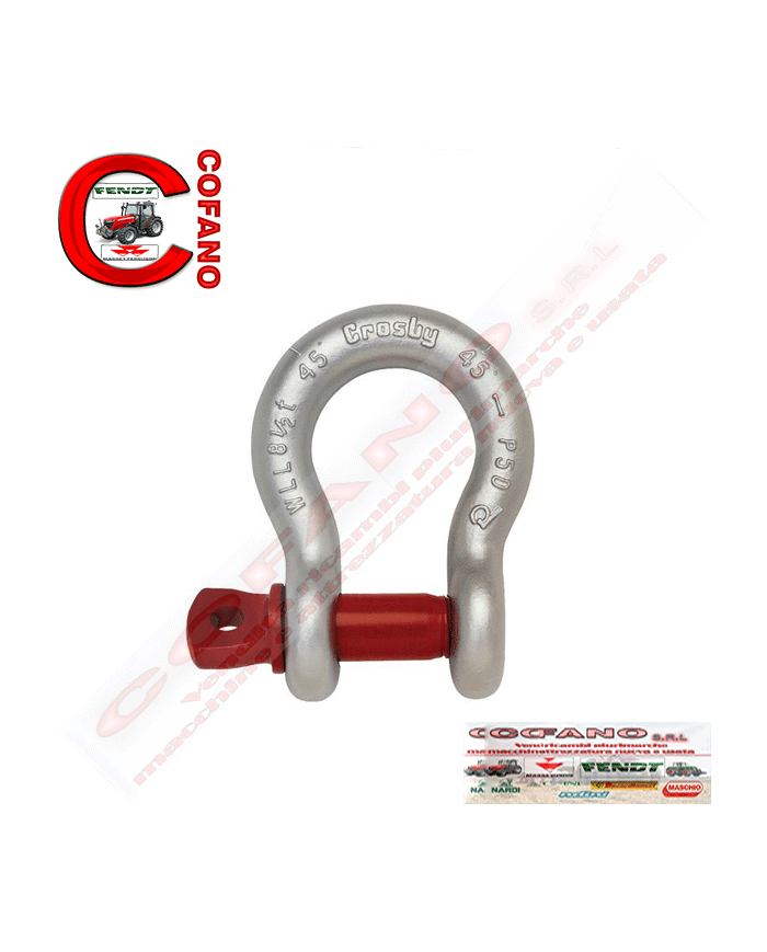 Grillo di ancoraggio con perno a vite G209 - Carico: 1/2T - Dimensioni: 6.35 mm