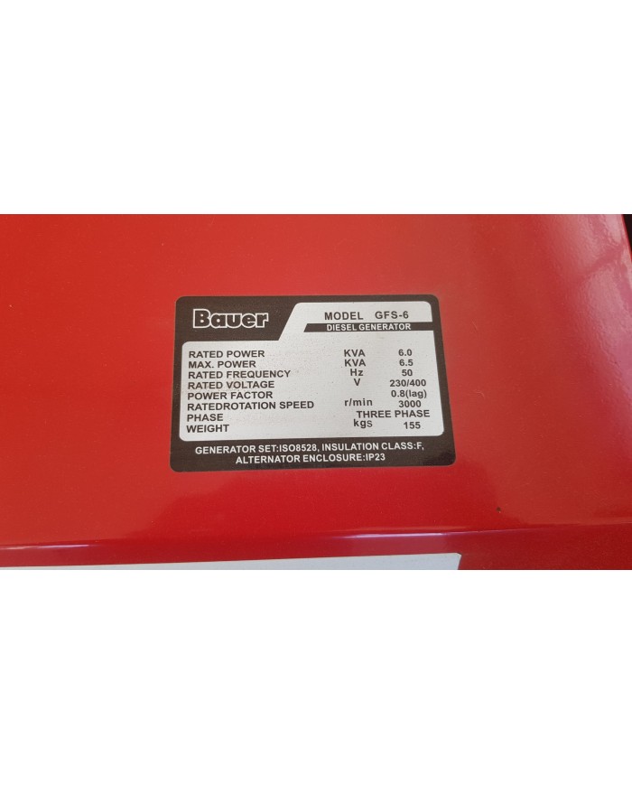 Generatore Bauer GFS-6 ATS Generatore Bauer GFS-6 ATS