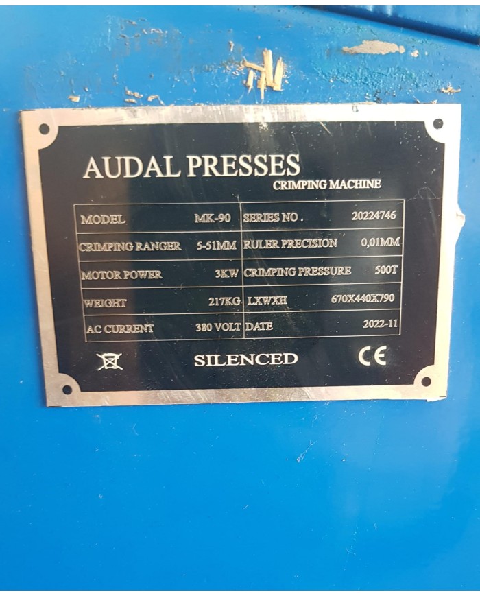 Macchina pressa per tubi Audal MK-90