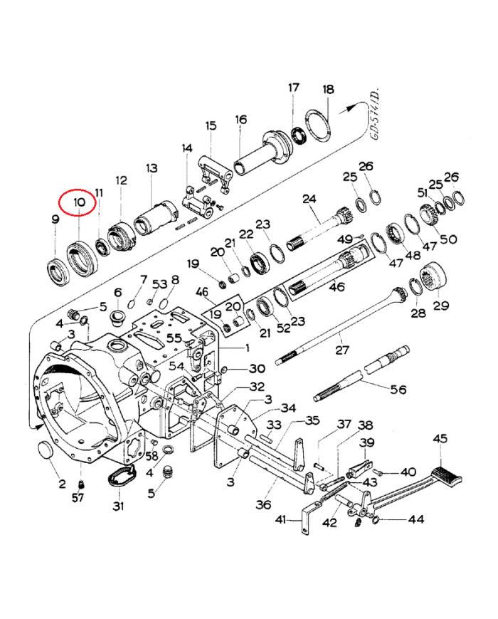 Supporto cuscinetto cassa 3142800R1 compatibile con Case IH