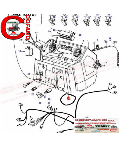 Coperchio Cruscotto Massey Ferguson serie 100 Landini serie 30 60