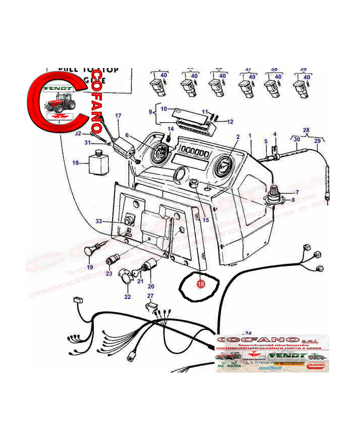 Coperchio Cruscotto Massey Ferguson serie 100 Landini serie 30 60