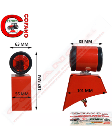 Kit luci laterali posteriori con staffe