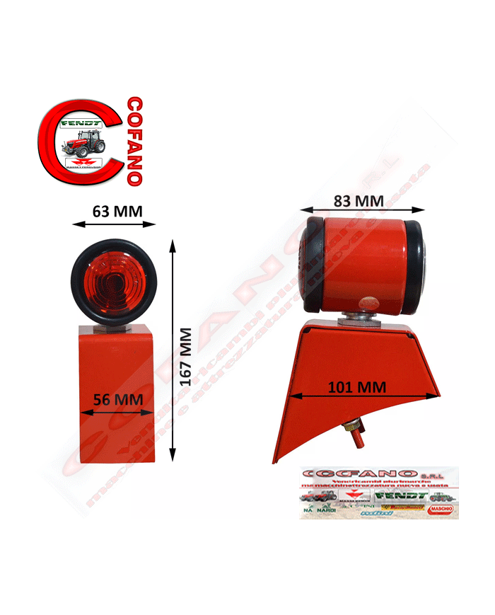 Kit luci laterali posteriori con staffe