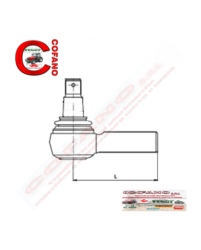 Testina sterzo Lungh. 200+15 mm MF serie 3000