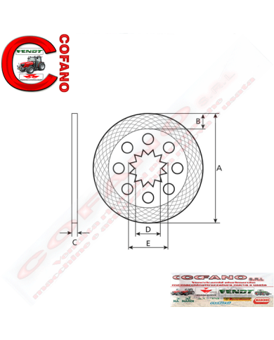 Disco del freno diametro 180 mm
