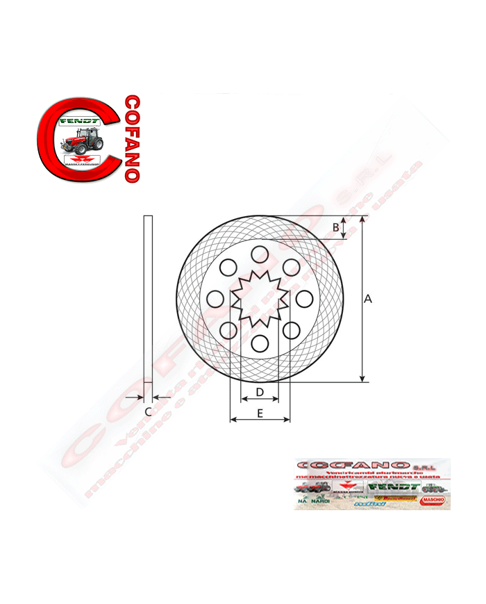 Disco del freno diametro 180 mm