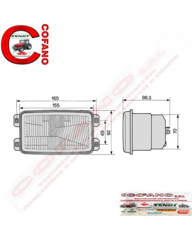 Fanale Cobo anteriore cod. 1015516 Fanale Cobo anteriore cod. 1015516