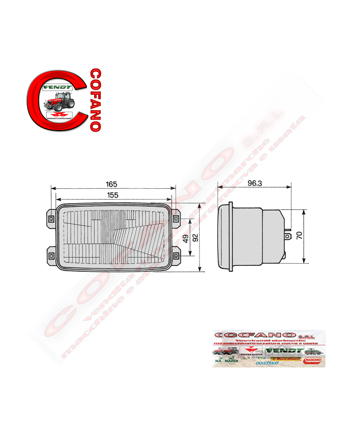 Fanale Cobo anteriore cod. 1015516