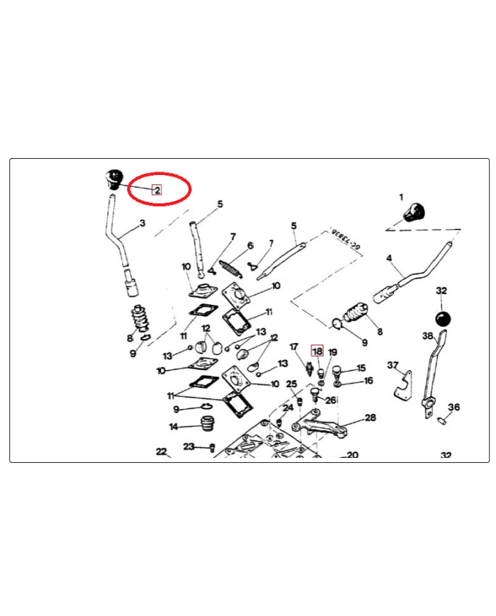 Pomello leva cambio 3223644R1 compatibile con Case IH