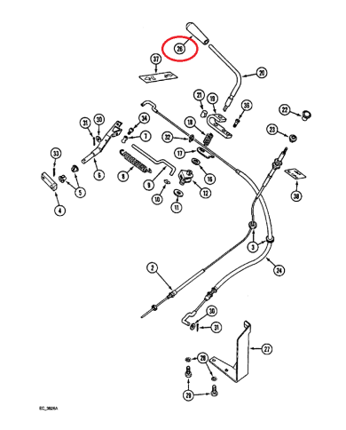 Pomello acceleratore a mano 3221355R1 compatibile con Case IH